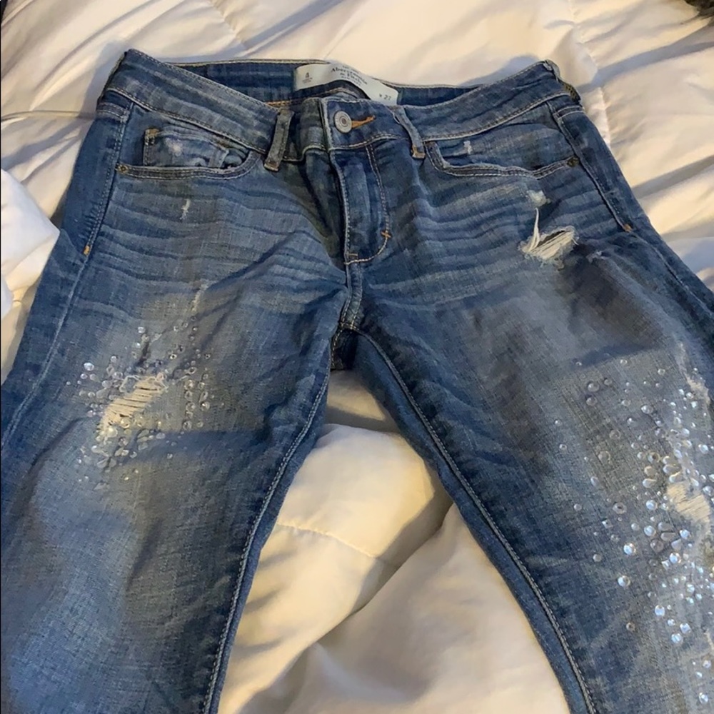 4 Abercrombie jeans with sparkly accent